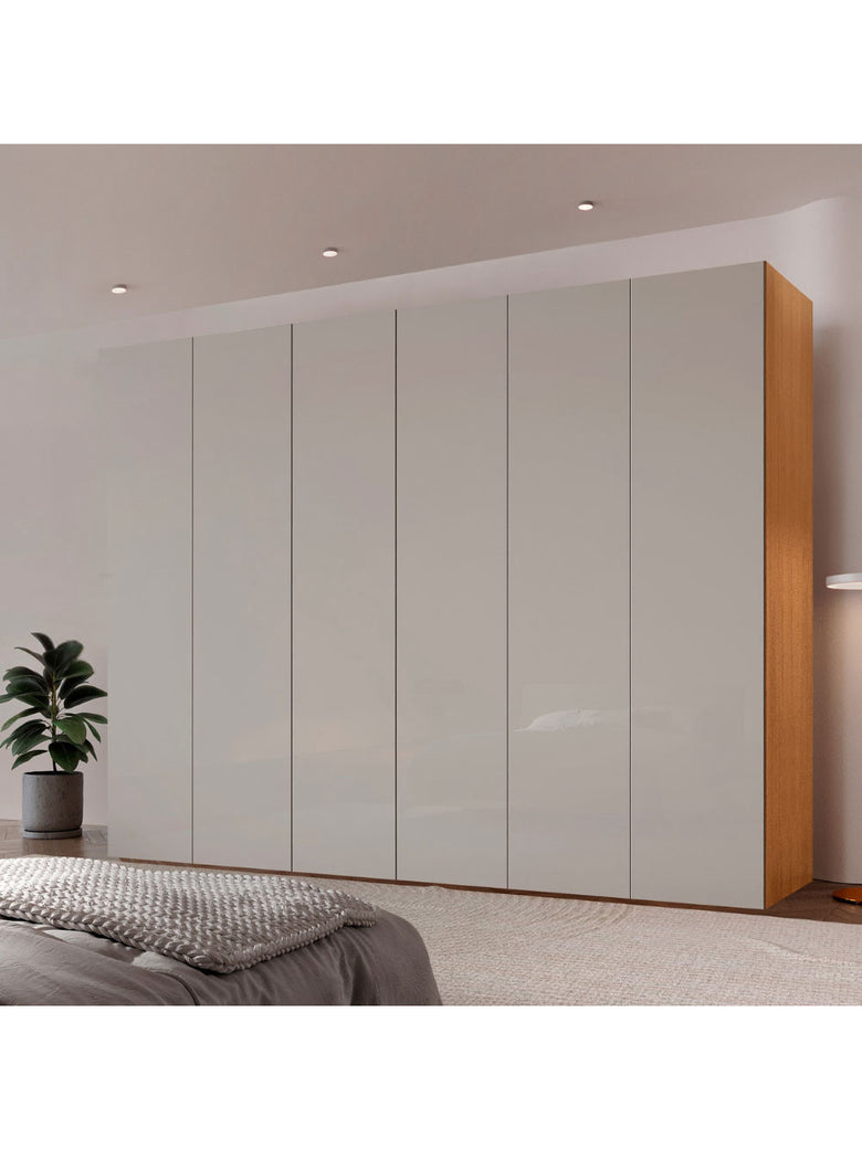 Guarda Roupa Casal Coliseu 100 MDF 6 Portas e 6 Gavetas Moderna Mobília