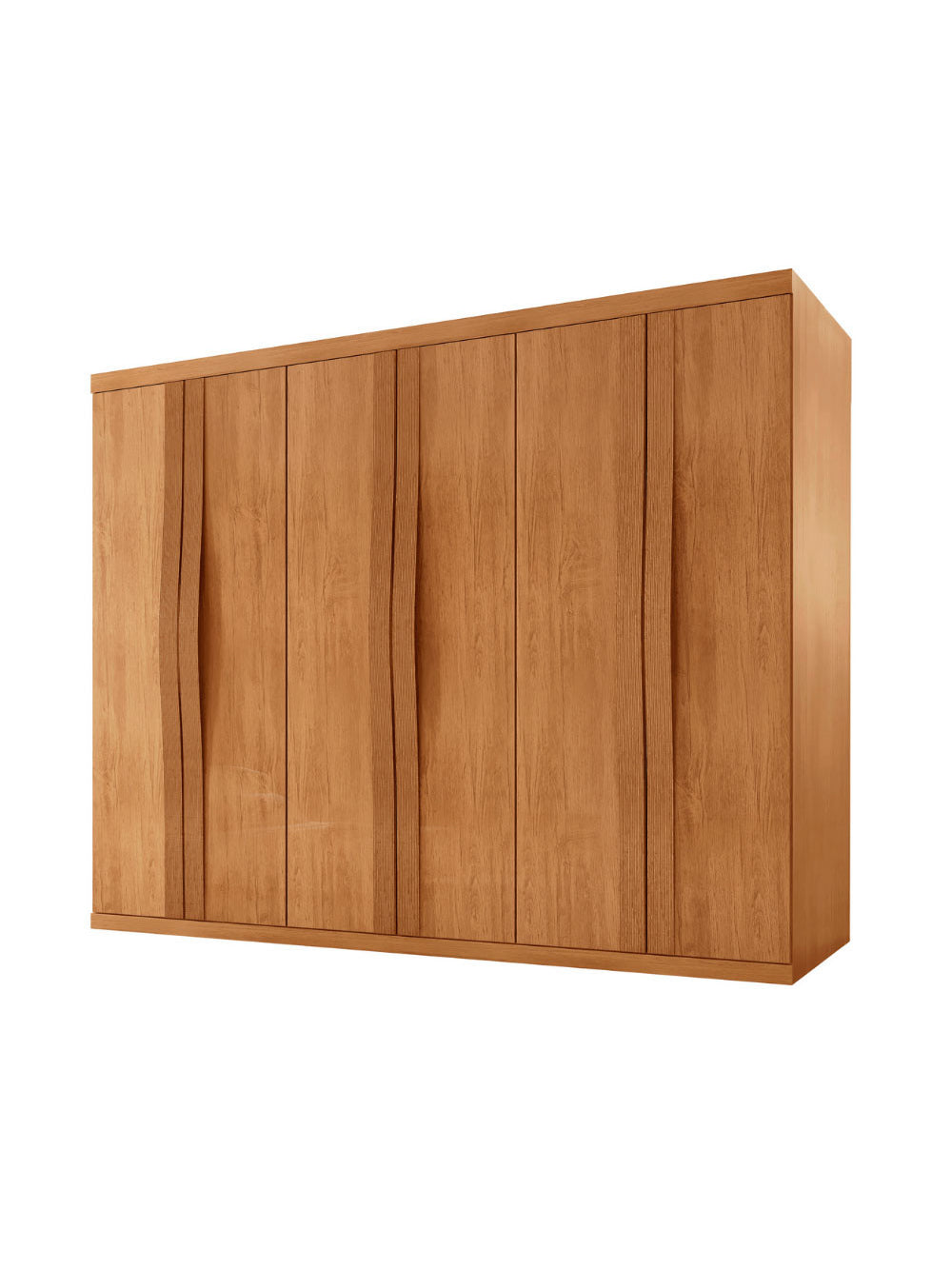 Guarda Roupa Casal Rommeo 100 MDF 6 Portas e 6 Gavetas Moderna Mobília - Naturalle