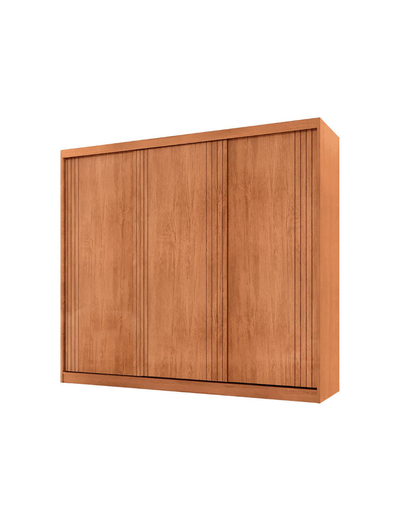 Guarda Roupa Casal Connor 100 MDF 3 Portas de Correr Moderna Mobília