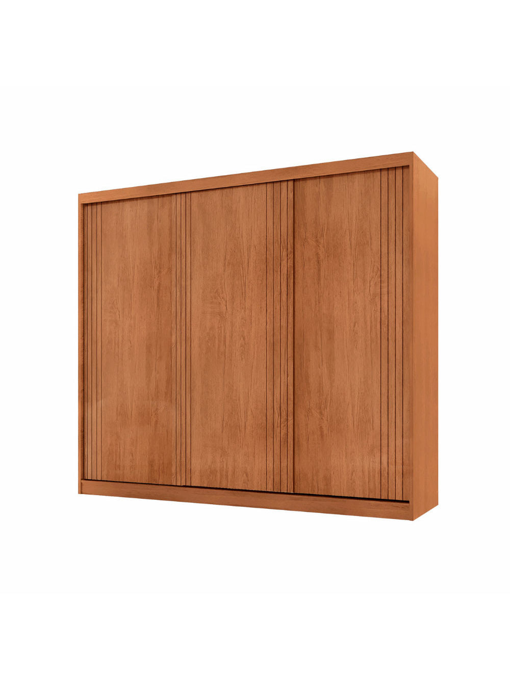 Guarda Roupa Casal Connor 100 MDF 3 Portas e 2 Gavetas - Moderna Mobília - Naturalle/Off White