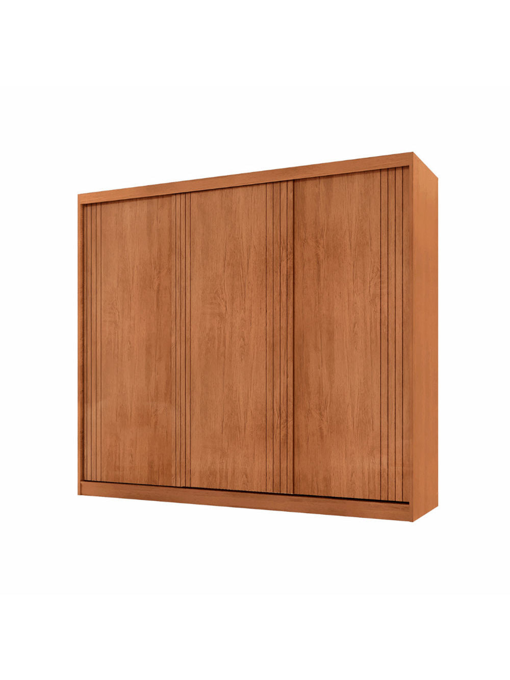 Guarda Roupa Casal Connor 100 MDF 3 Portas 4 Gavetas e 6 Prateleiras Moderna Mobília - Naturalle/Off White