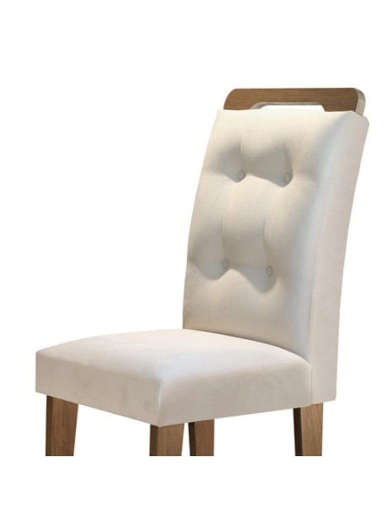 Conjunto Sala de Jantar Carol 180 MDF Laqueado com 06 Cadeiras