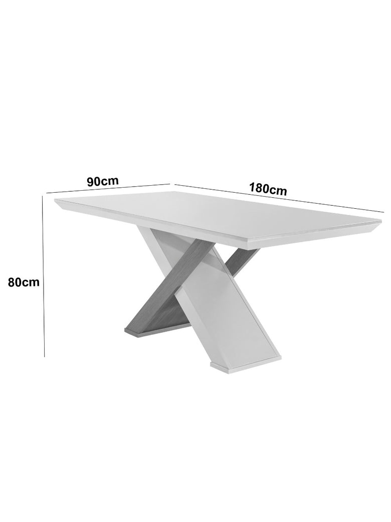 Conjunto Sala de Jantar Carol 180 MDF Laqueado com 06 Cadeiras