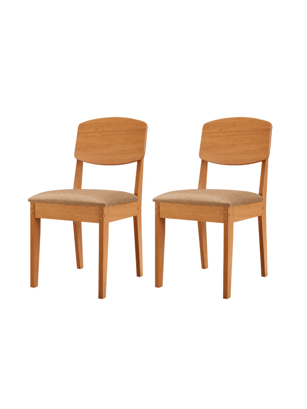 Conjunto com 2 Cadeiras MDF Copper para Sala de Jantar Moderna Mobília - Turim 07/Naturale