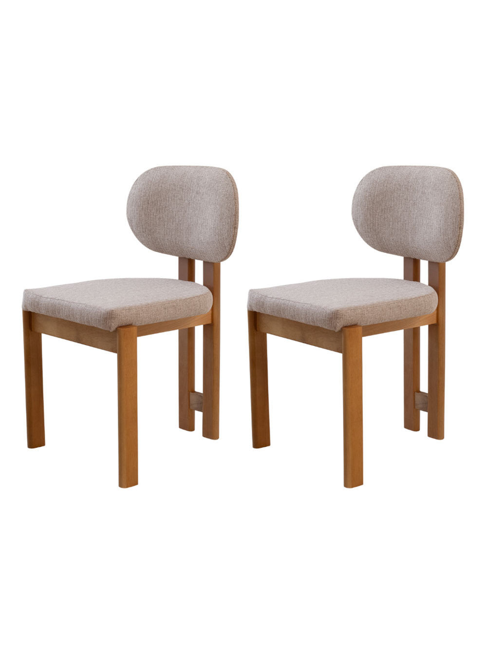 Conjunto com 2 Cadeiras Madeira Nala
