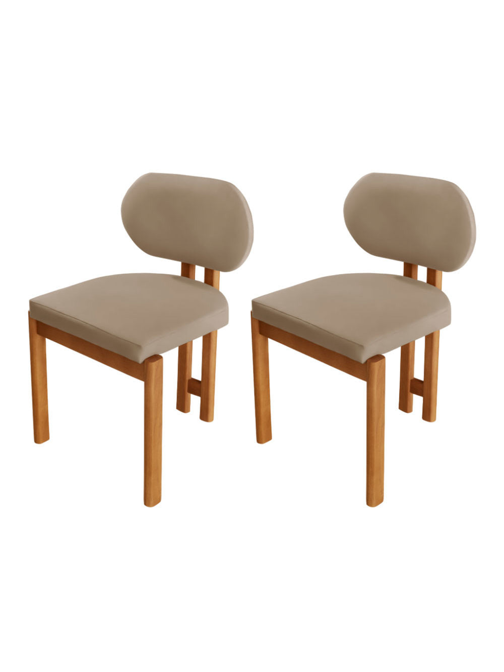 Conjunto com 2 Cadeiras Madeira Nala