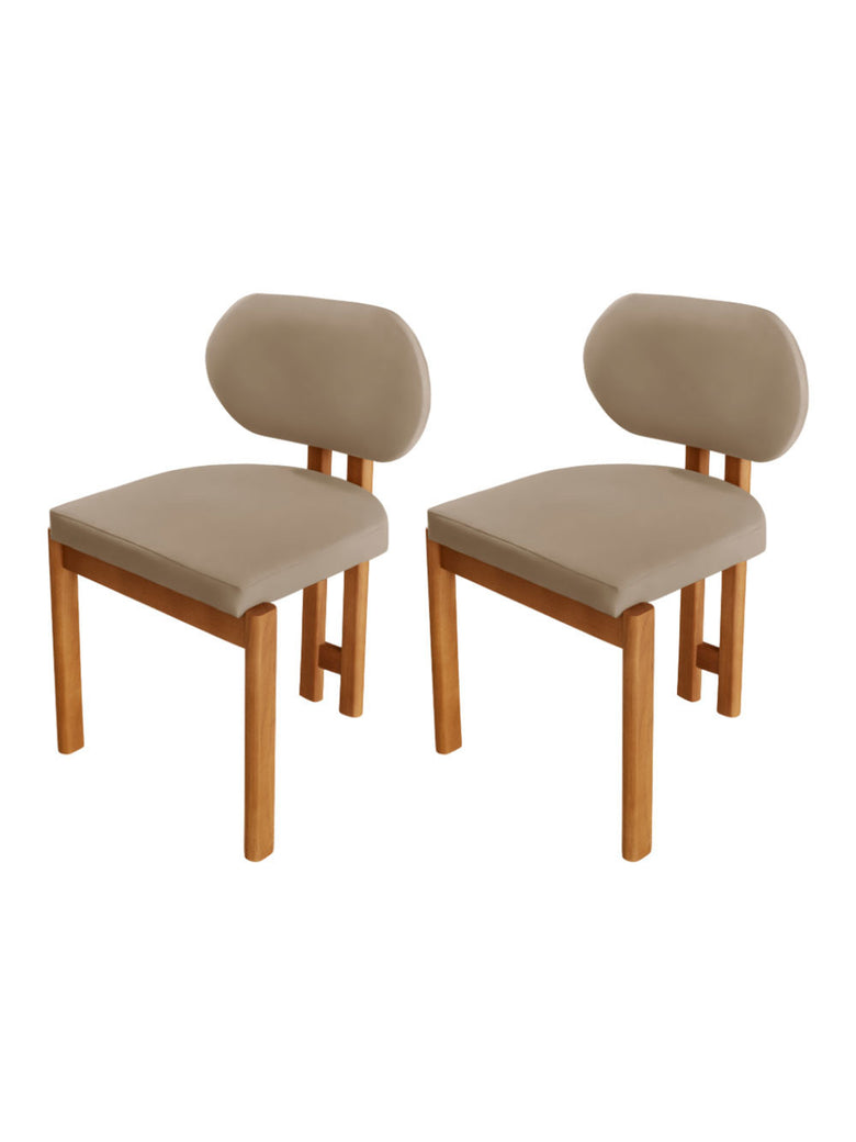 Conjunto com 2 Cadeiras Madeira Nala