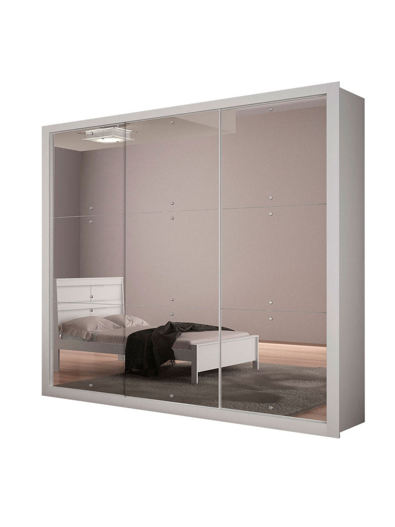 Guarda Roupa Casal Veneza Gold 3 Portas 4 Gavetas MDF e Espelho Rufato