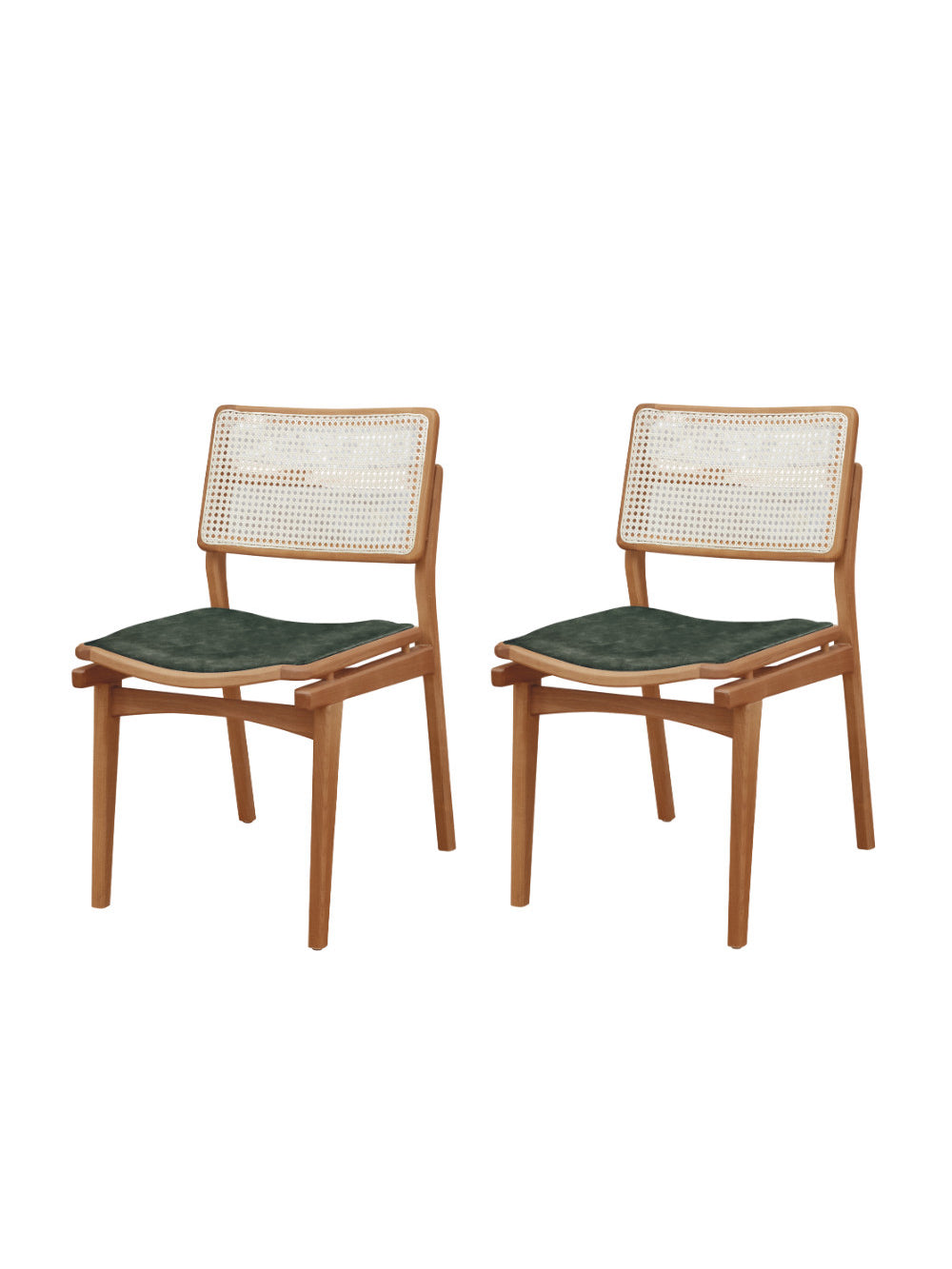 Conjunto com 2 Cadeiras Madeira Eva Premium Moderna Mobília