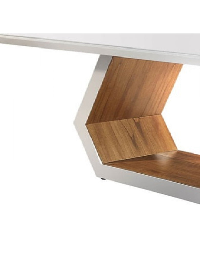 Mesa Ane 220cm Madeira e Vidro Mobillare