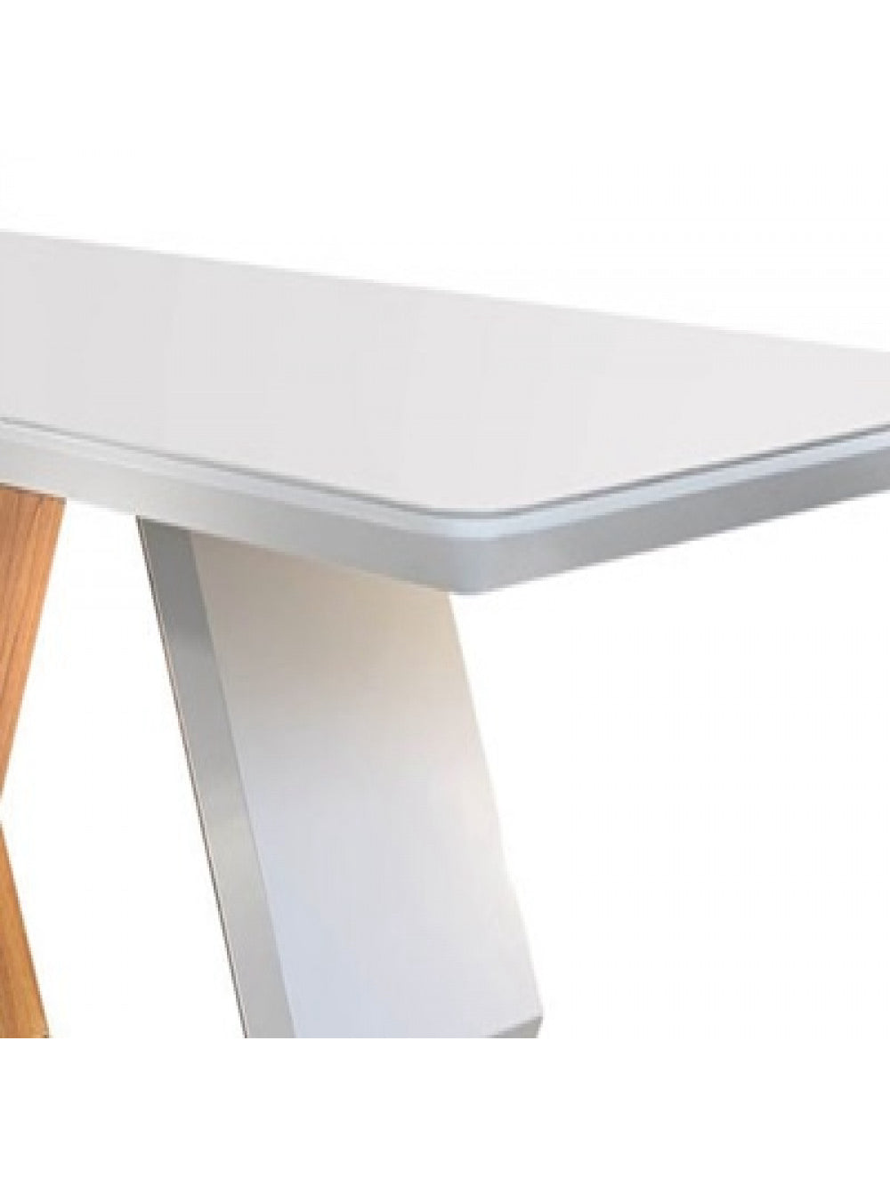 Mesa Ane 220cm Madeira e Vidro Mobillare