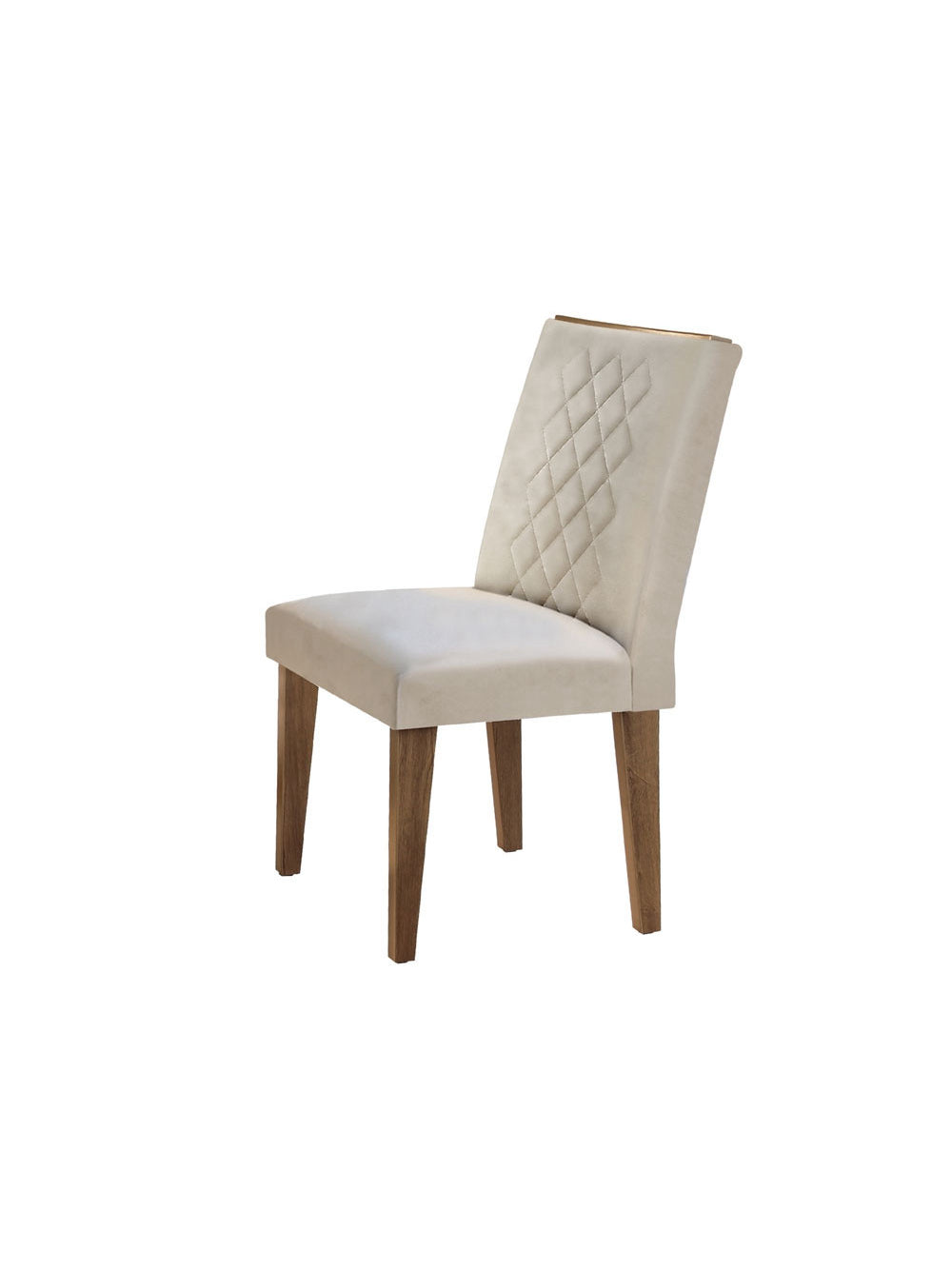 Conjunto com 2 Cadeiras para Sala de Jantar Milena MDF Rufato - Imbuia/Veludo Creme