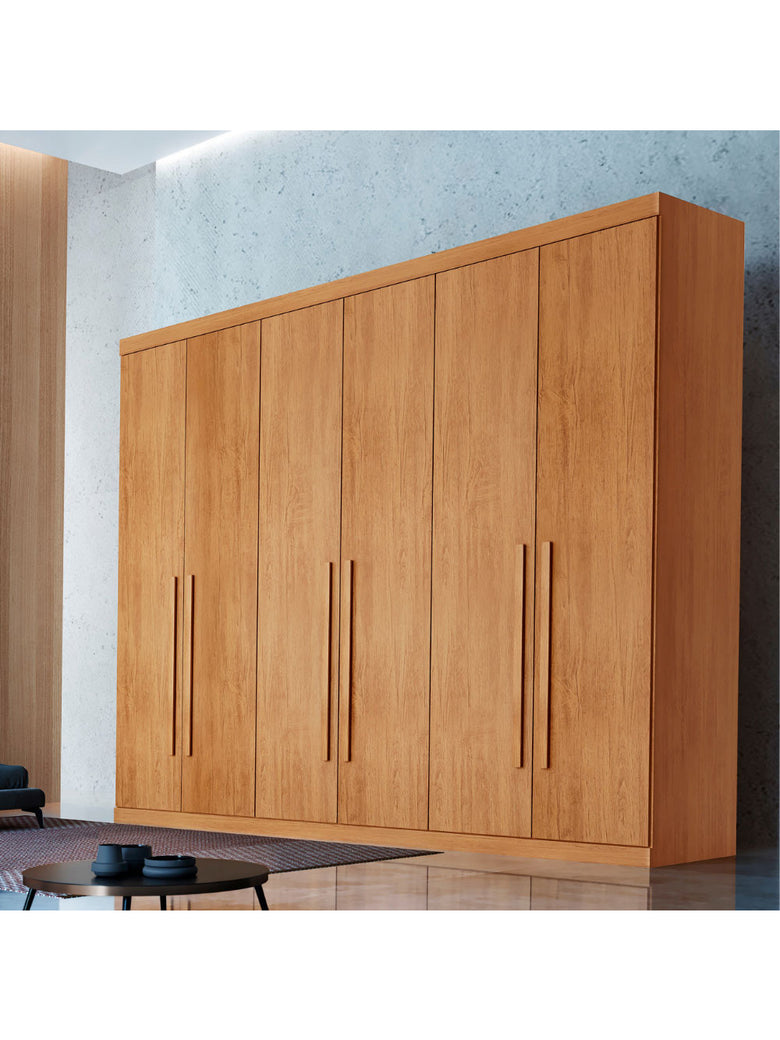 Guarda Roupa Casal Encanto 100 MDF 6 Portas e 4 Gavetas Rufato