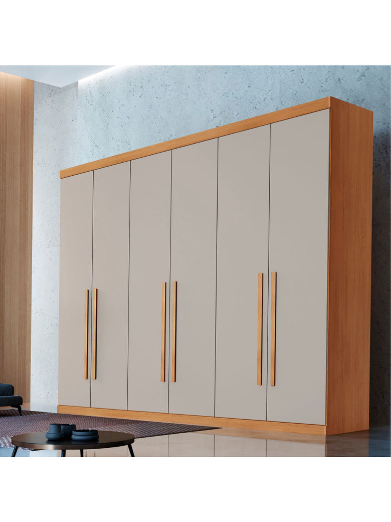 Guarda Roupa Casal Encanto 100 MDF 6 Portas e 4 Gavetas Rufato