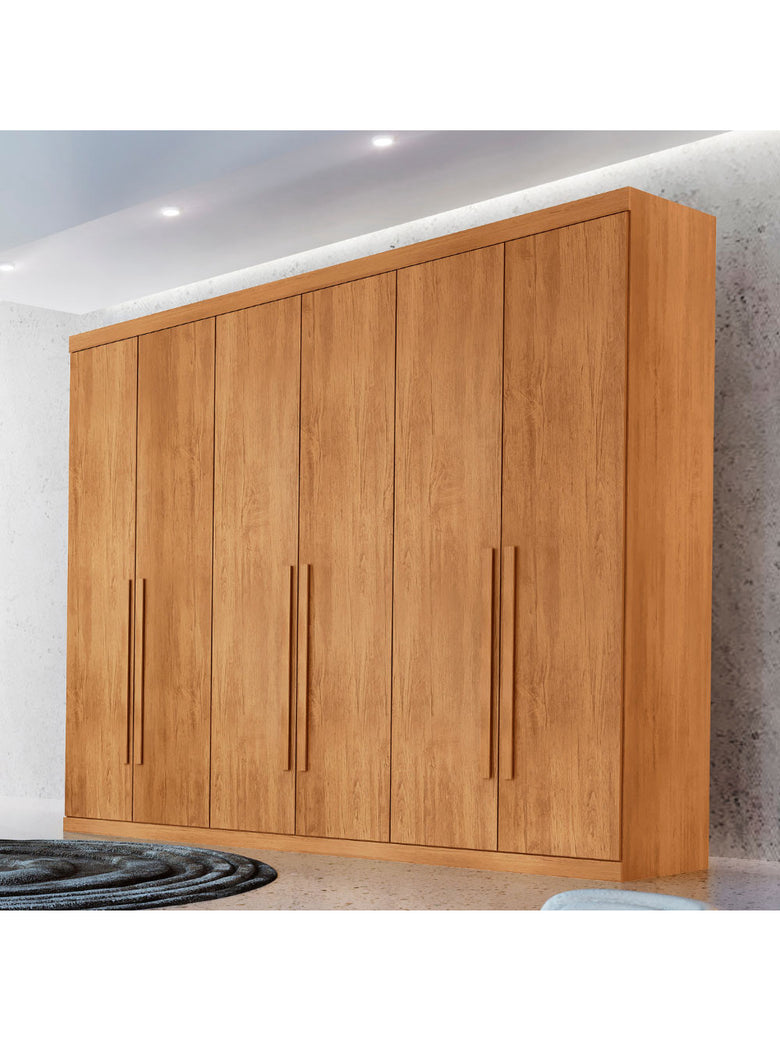 Guarda Roupa Casal Maya 100 MDF 6 Portas e 6 Gavetas - Rufato