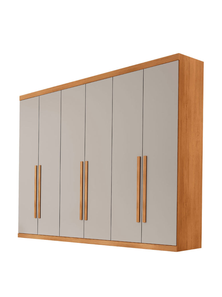 Guarda Roupa Casal Maya 100 MDF 6 Portas e 6 Gavetas - Rufato