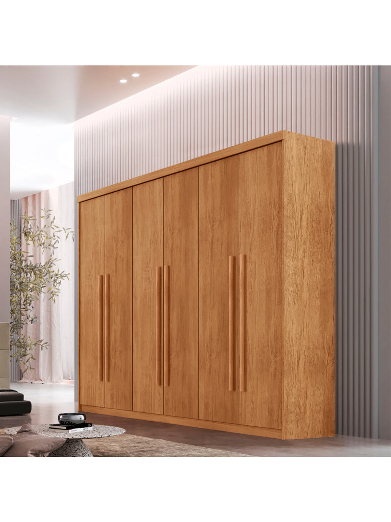 Guarda Roupa Casal Heros 6 Portas e 2 Gavetas MDF Moderna