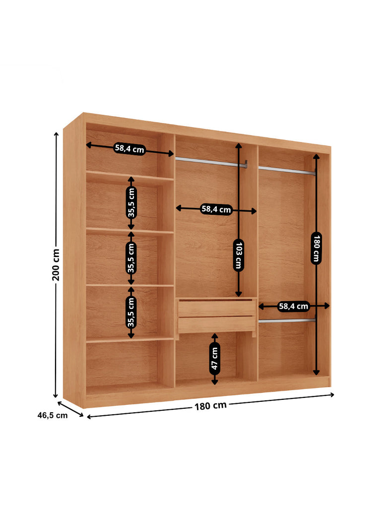 Guarda Roupa Casal Hera 6 Portas MDF Rufato