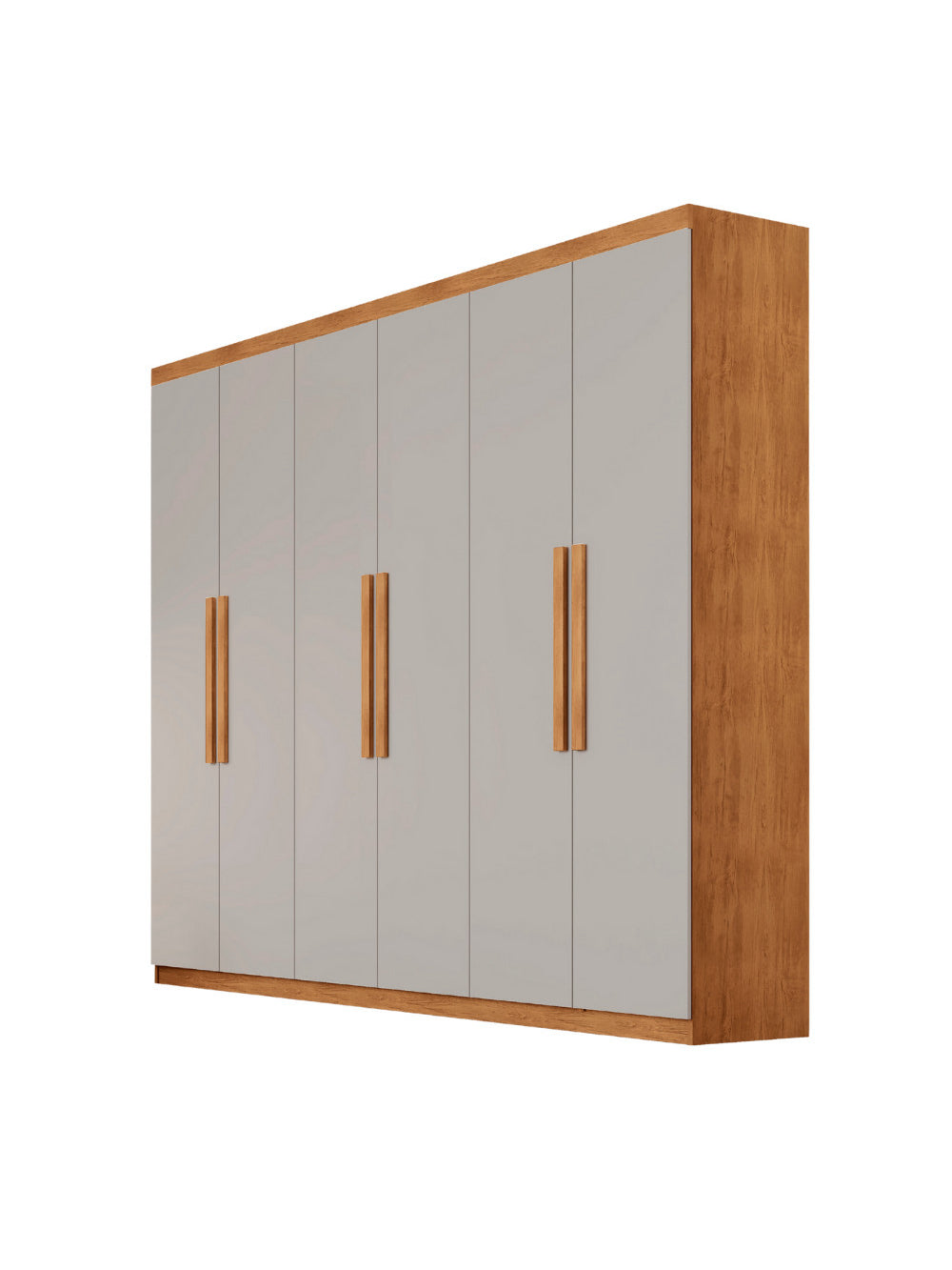 Guarda Roupa Casal Hera 6 Portas MDF Rufato - Naturalle/Off White