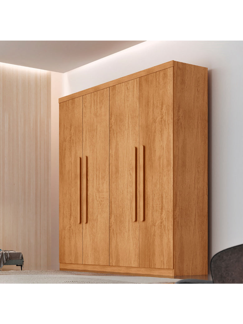 Guarda Roupa Casal Fenix 4 Portas 3 Gavetas Rufato