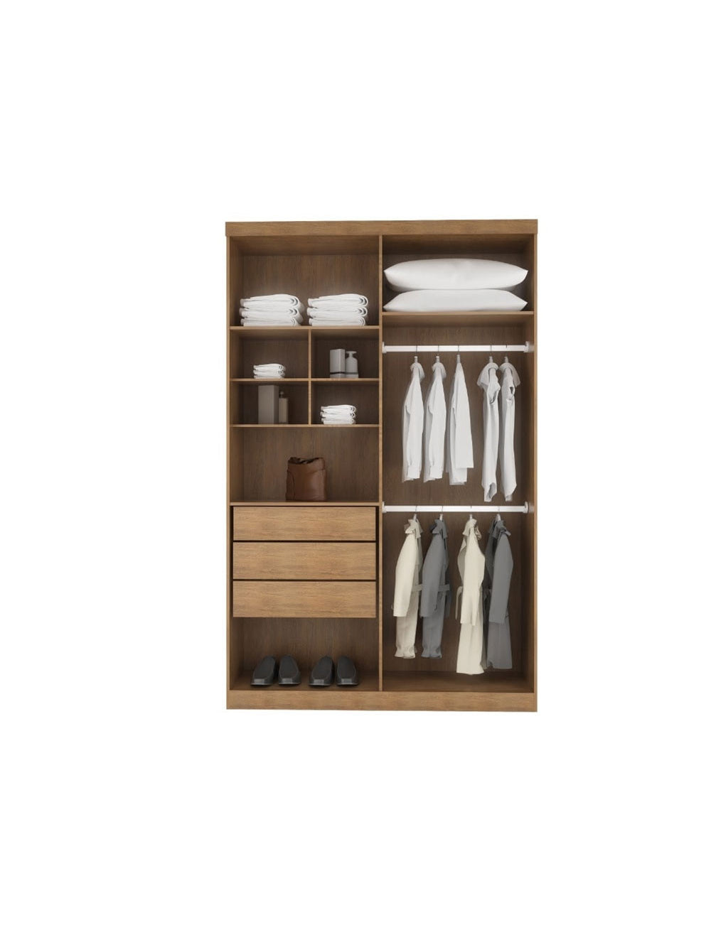 Guarda Roupa Casal Fenix 4 Portas 3 Gavetas Rufato