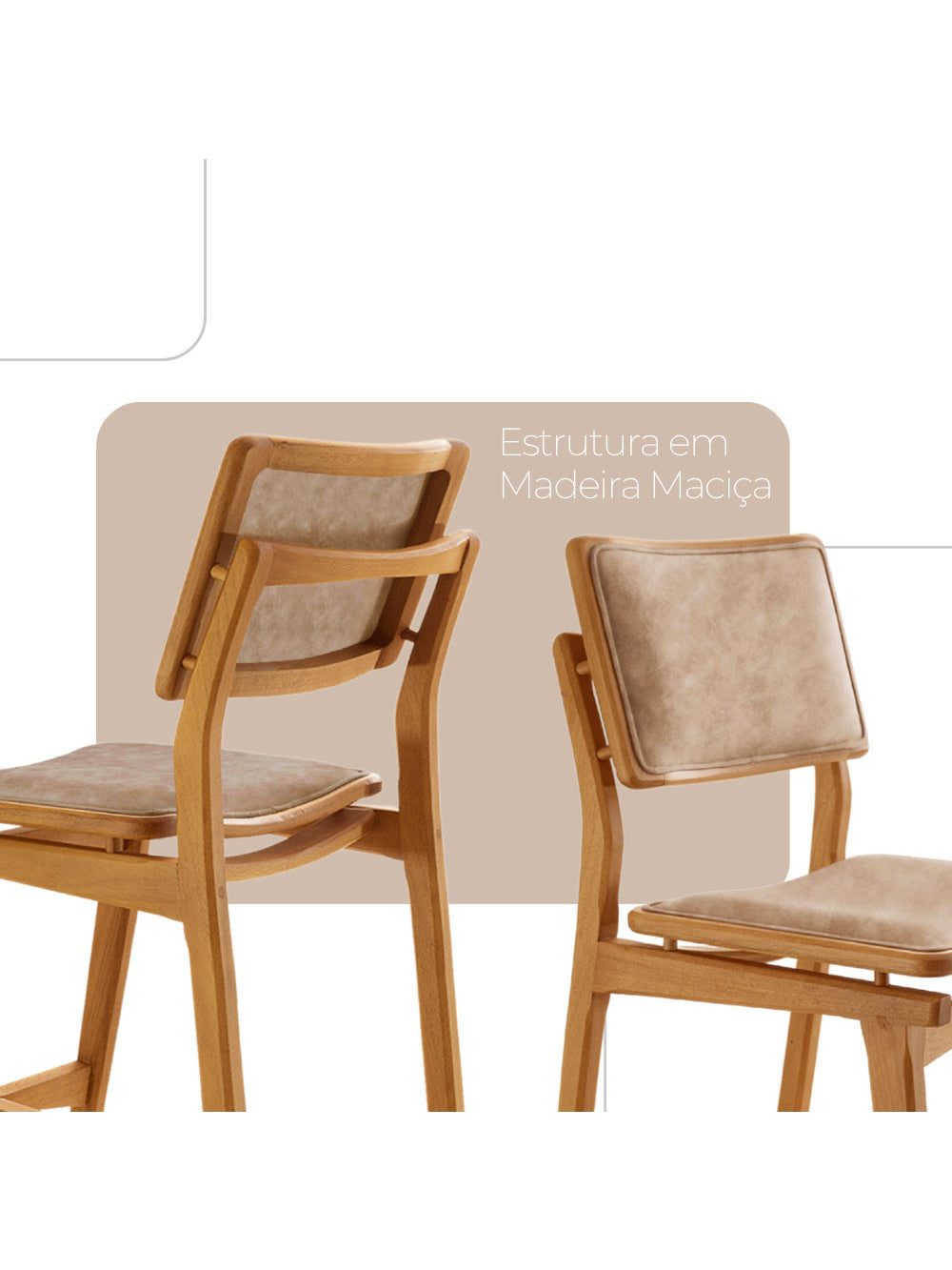 Conjunto com 2 Banquetas Eva Moderna