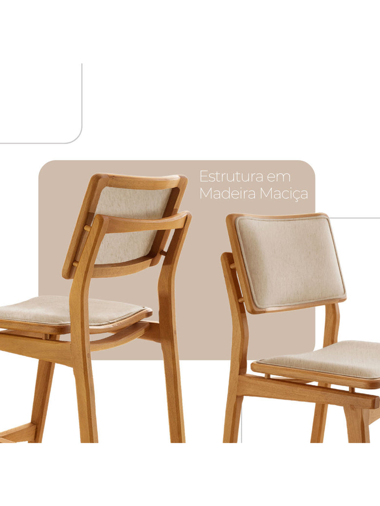 Conjunto com 2 Banquetas Eva Moderna