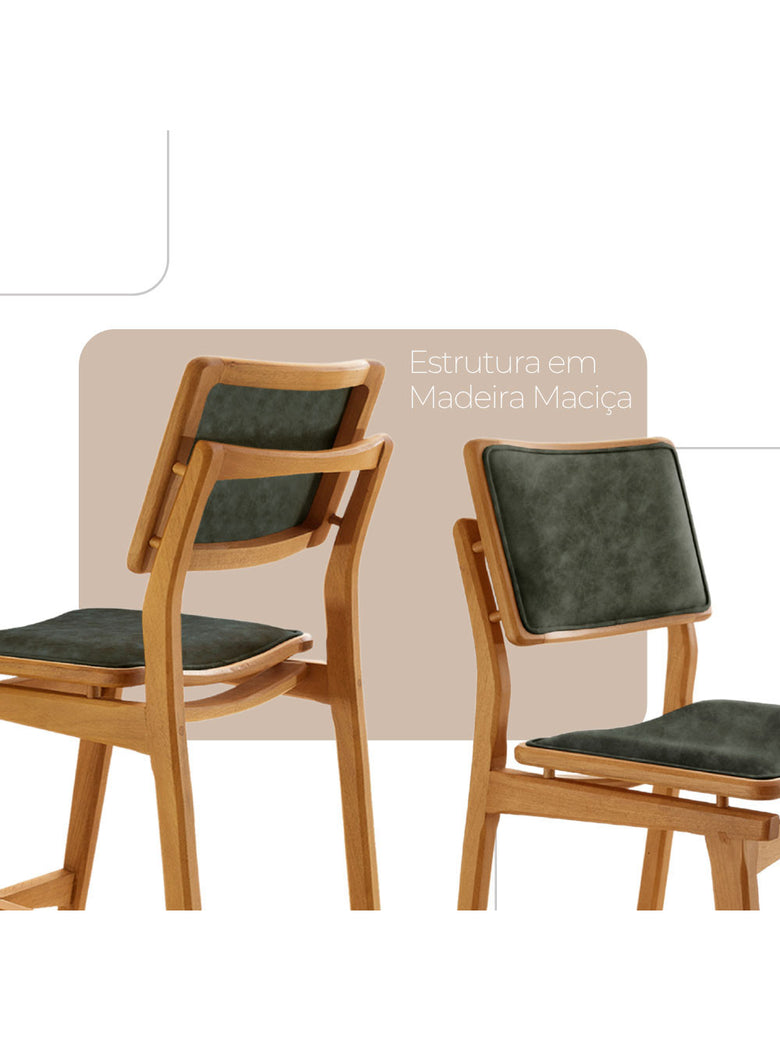 Conjunto com 2 Banquetas Eva Moderna