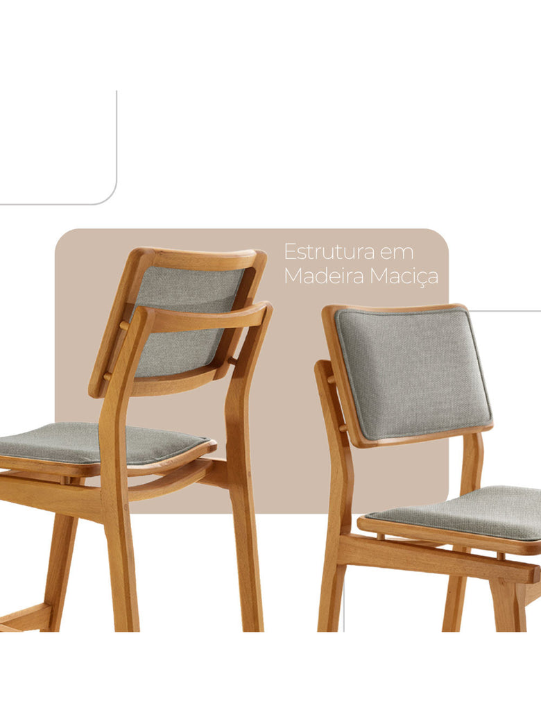 Conjunto com 2 Banquetas Eva Moderna