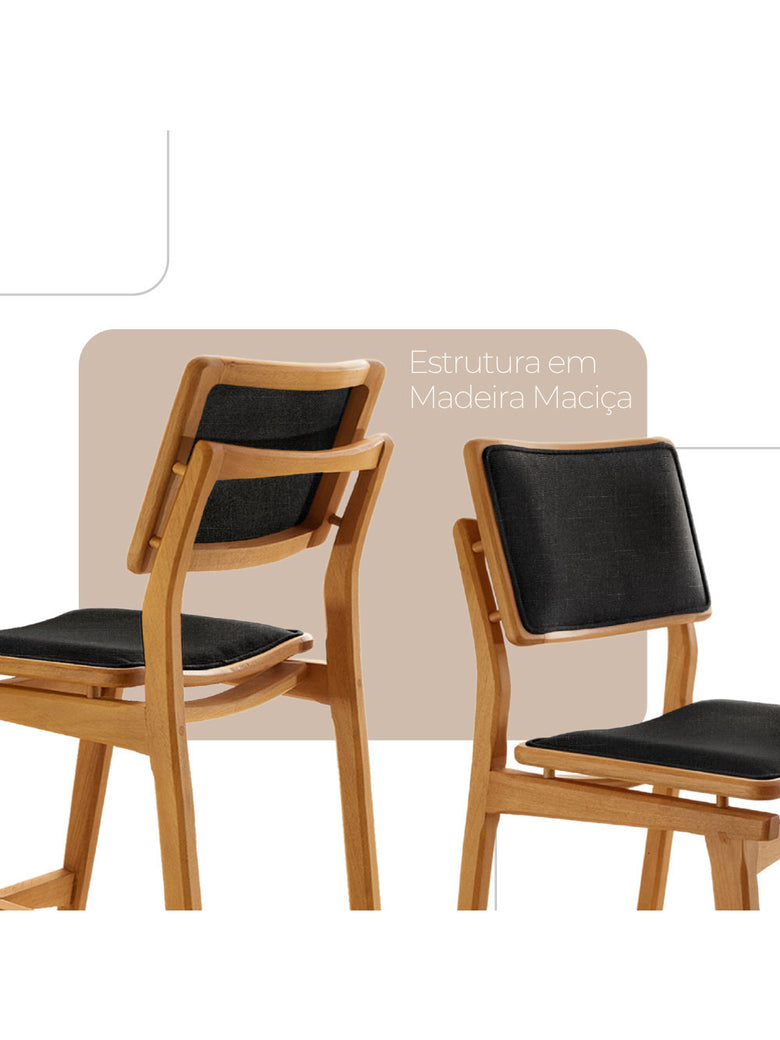 Conjunto com 2 Banquetas Eva Moderna