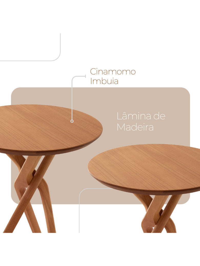 Bistro Ballare Tampo Redondo 60cm Moderna Mobília