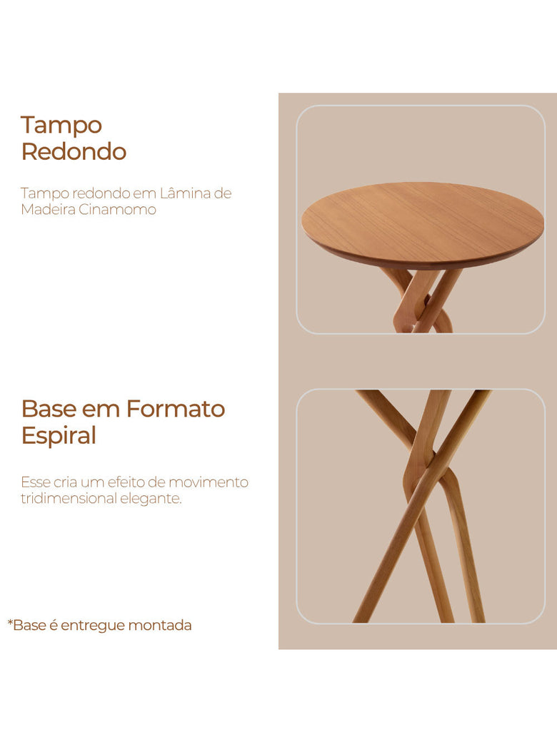 Bistro Ballare Tampo Redondo 60cm Moderna Mobília