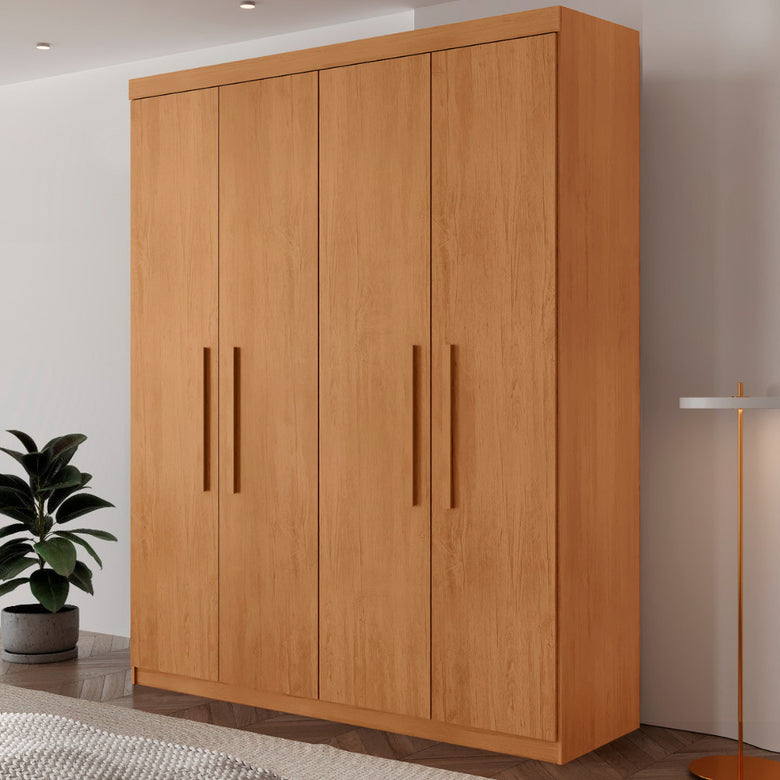 Guarda Roupa Solteiro Hera 4 Portas MDF Rufato