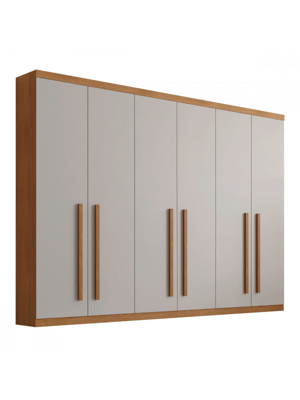Guarda Roupa Casal Maya 100 MDF 6 Portas e 6 Gavetas - Rufato - Imbuia/Off White/Imbuia