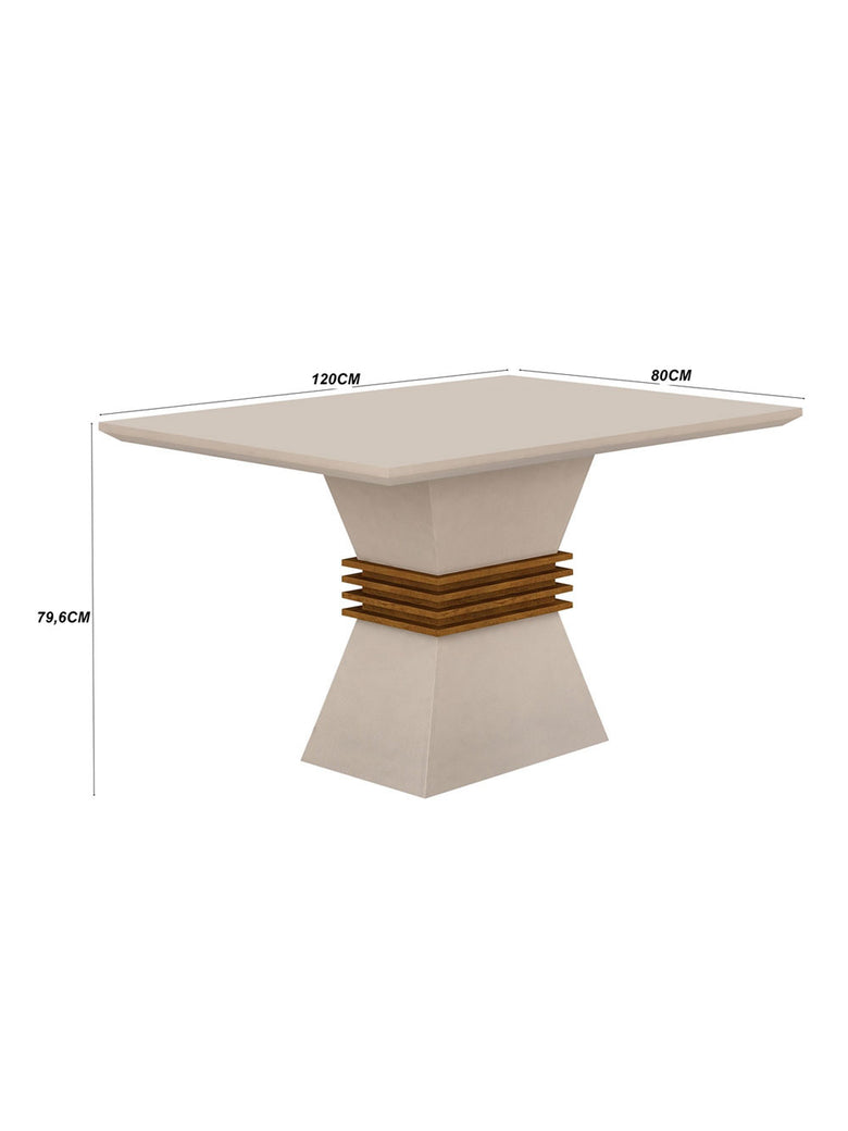 Sala de Jantar Lucy com 4 Cadeiras Grécia Rufato