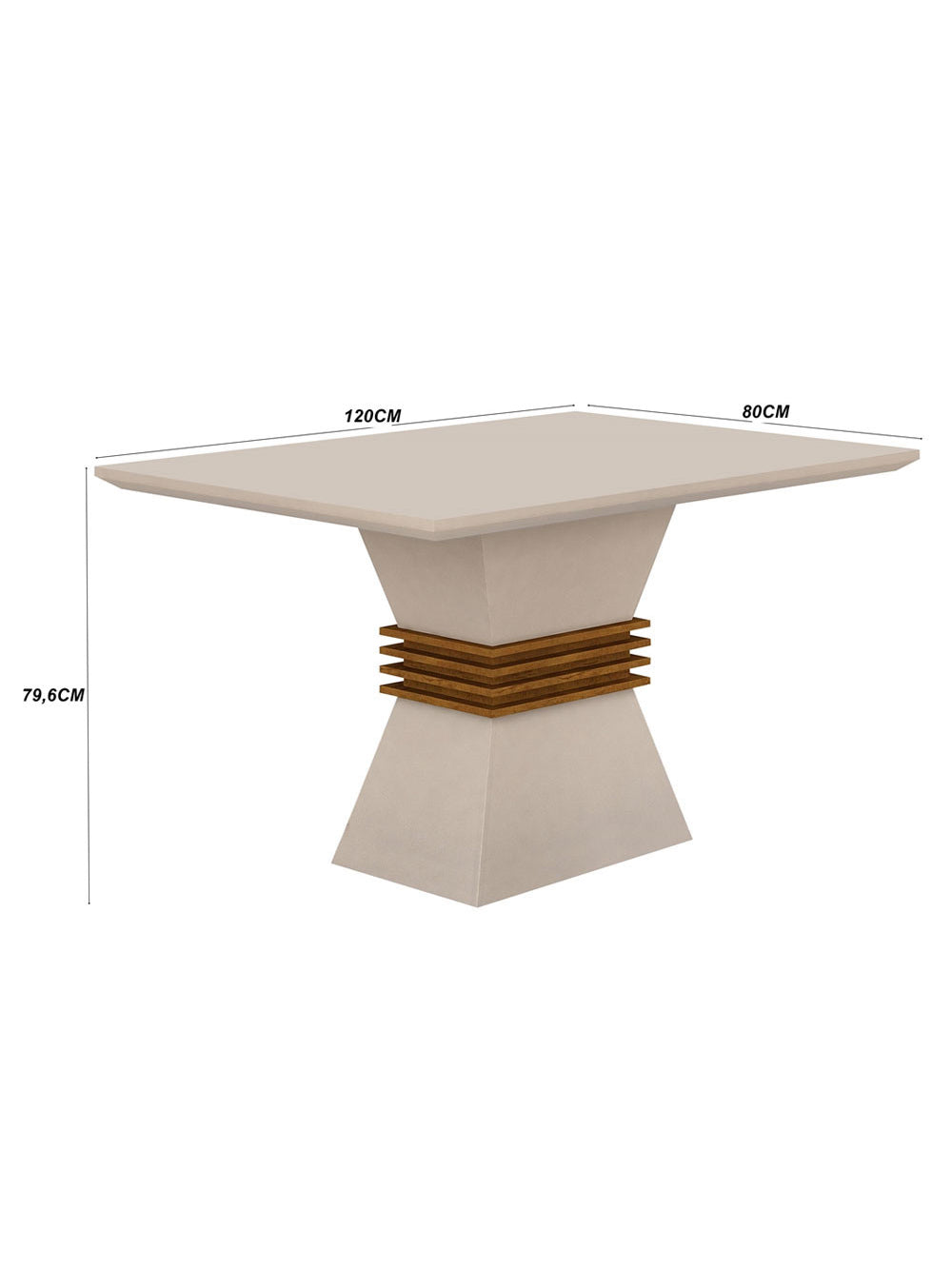 Sala de Jantar Lucy com 4 Cadeiras Grécia Rufato