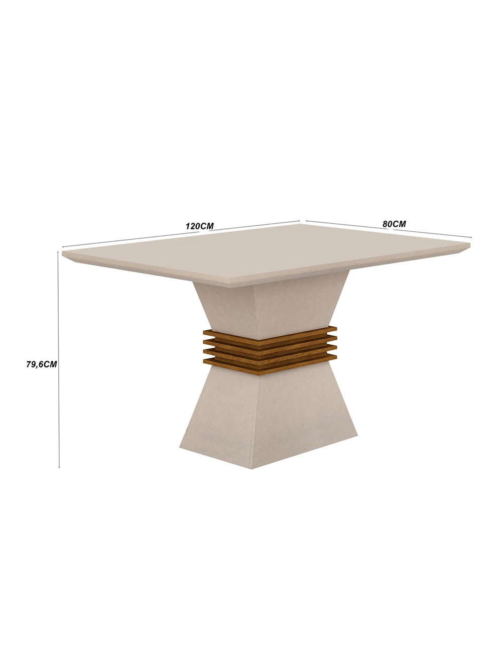 Sala de Jantar Lucy com 4 Cadeiras Grécia Rufato - Off White/Imbuia/Animalle Chocolate