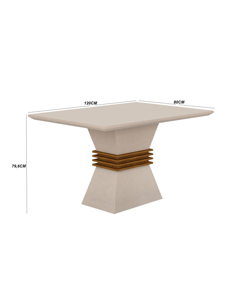 Sala de Jantar Lucy com 4 Cadeiras Grécia Rufato