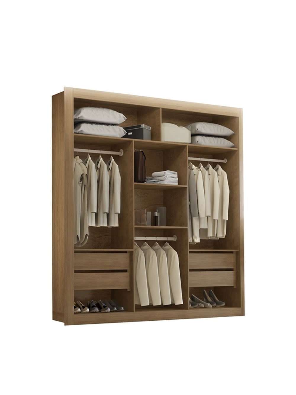 Closet Berlim Convencional 4 Gavetas MDF Rufato - Branco