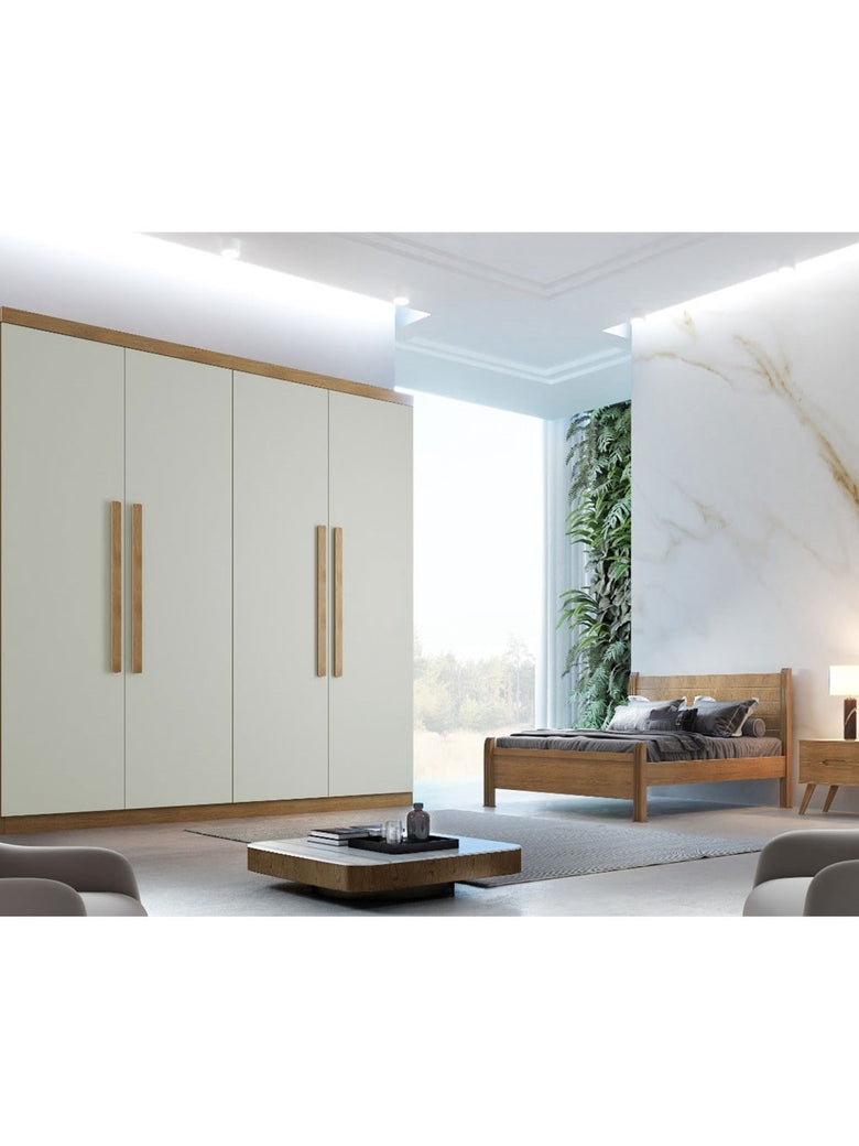 Guarda Roupa Casal Fenix 4 Portas 3 Gavetas Rufato