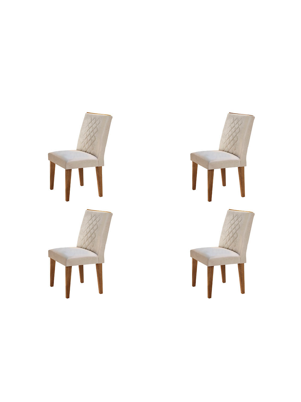 Conjunto Com 4 Cadeiras Para Sala de Jantar Milena Rufato - Imbuia/Turim 07