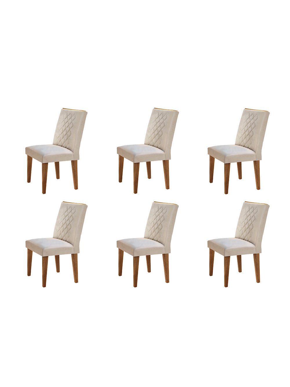 Conjunto Com 6 Cadeiras Para Sala de Jantar Milena Rufato - Imbuia/Turim 07