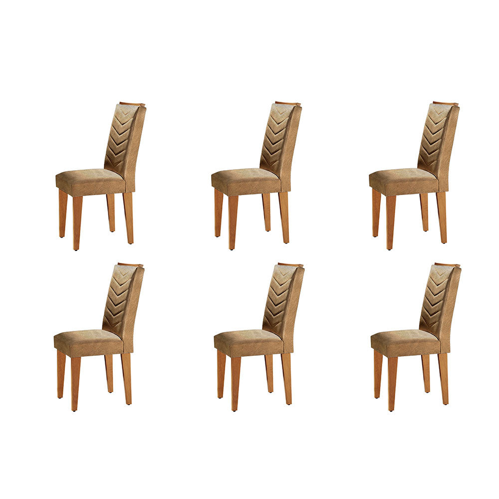 Conjunto Com 6 Cadeiras Para Sala de Jantar Liz Rufato