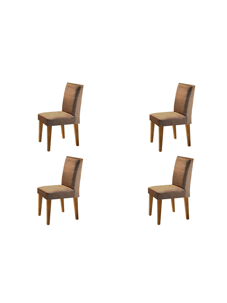 Conjunto Com 4 Cadeiras Para Sala de Jantar Lunara Rufato