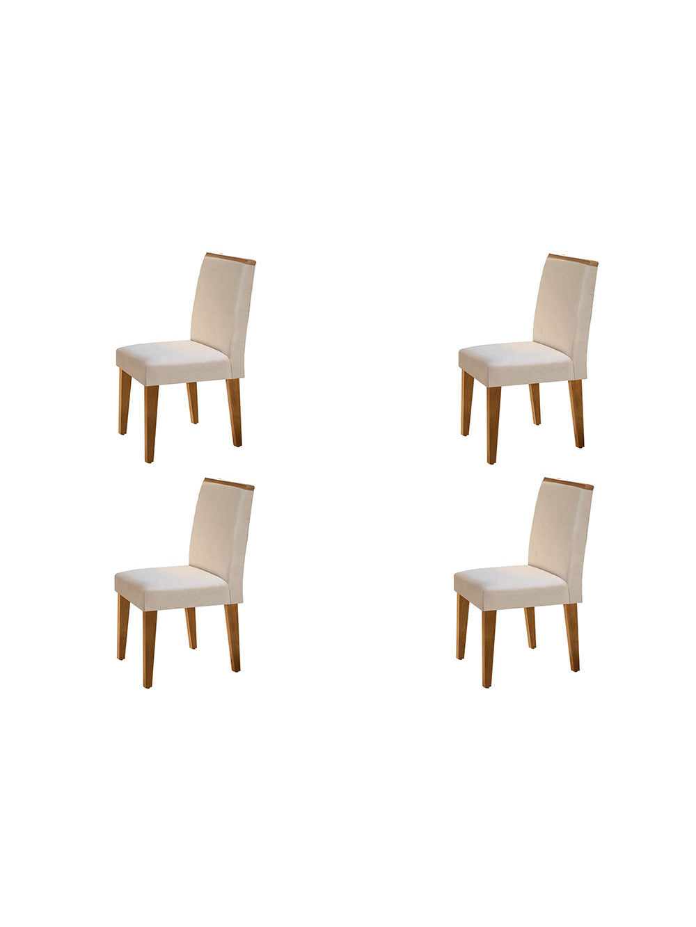Conjunto Com 4 Cadeiras Para Sala de Jantar Lunara Rufato