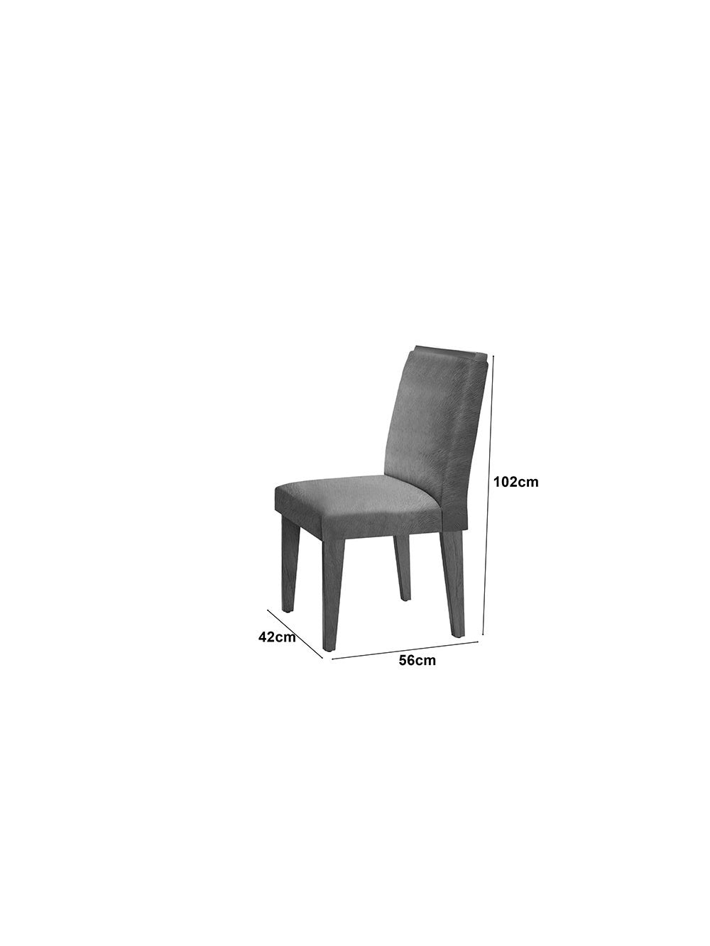 Conjunto Com 6 Cadeiras Para Sala de Jantar Lunara Rufato - Imbuia/Veludo Creme
