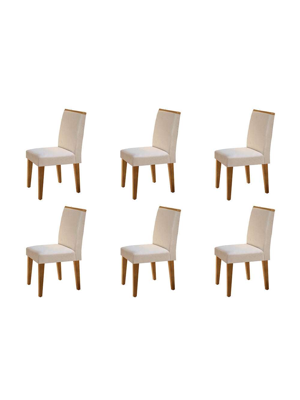 Conjunto Com 6 Cadeiras Para Sala de Jantar Lunara Rufato - Imbuia/Turim 07