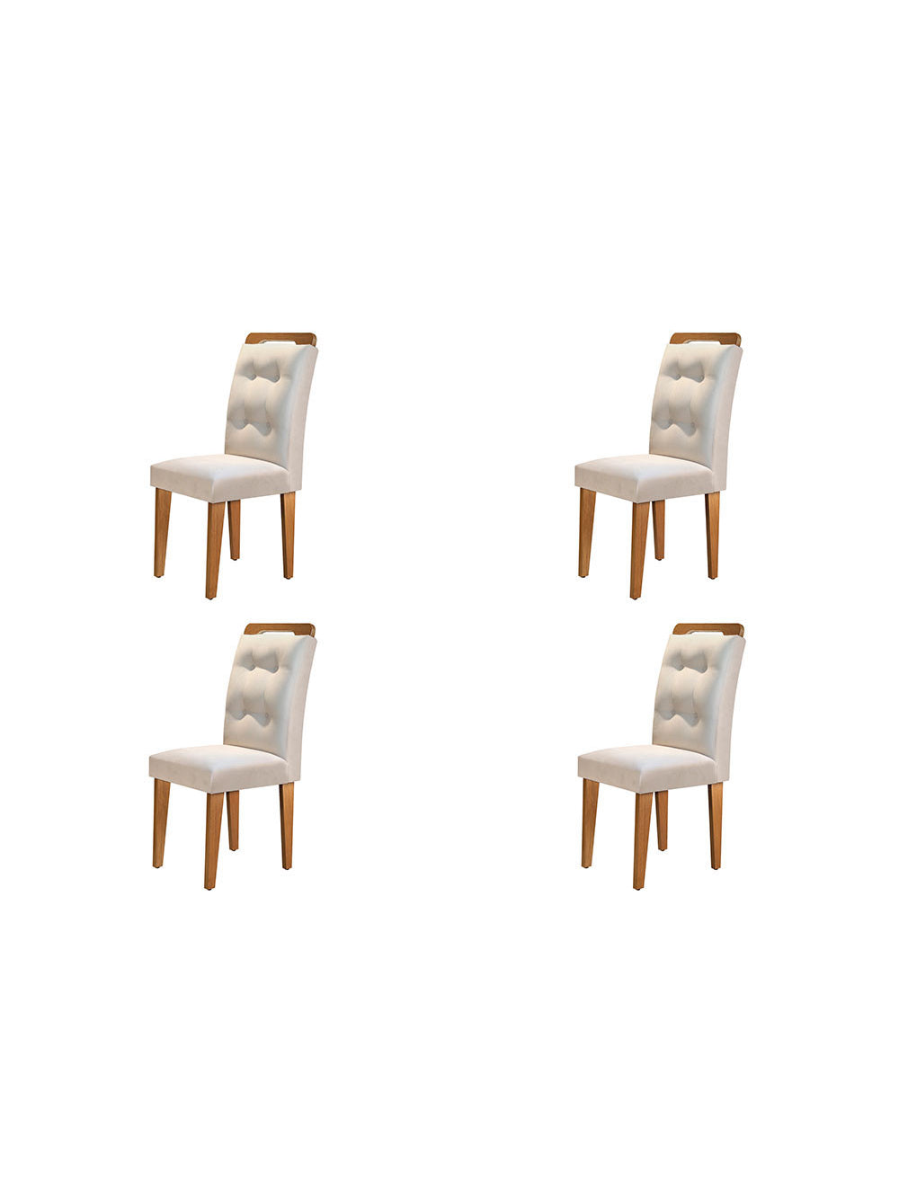 Conjunto Com 4 Cadeiras Para Sala de Jantar Carol Rufato - Imbuia/Turim 07