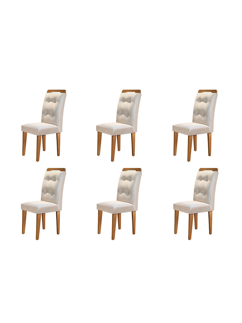 Conjunto Com 6 Cadeiras Para Sala de Jantar Carol Rufato - Imbuia/Turim 07