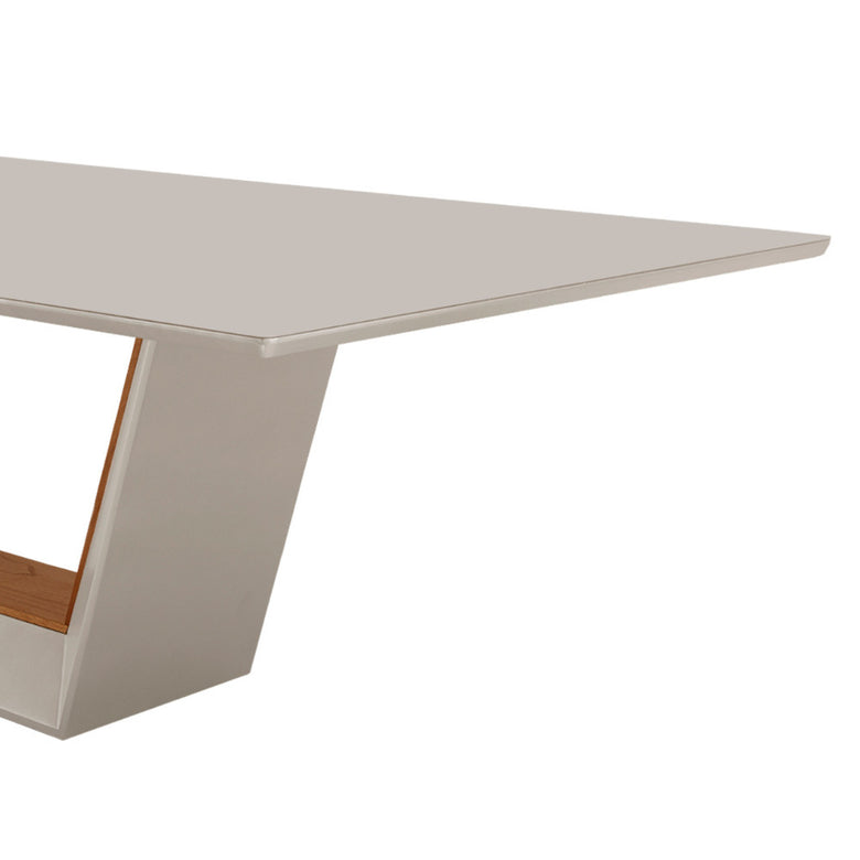 Mesa para Sala de Jantar Rubi 220cm Madeira com Vidro Moderna Mobília